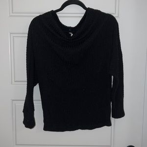 Woman in black sweater
